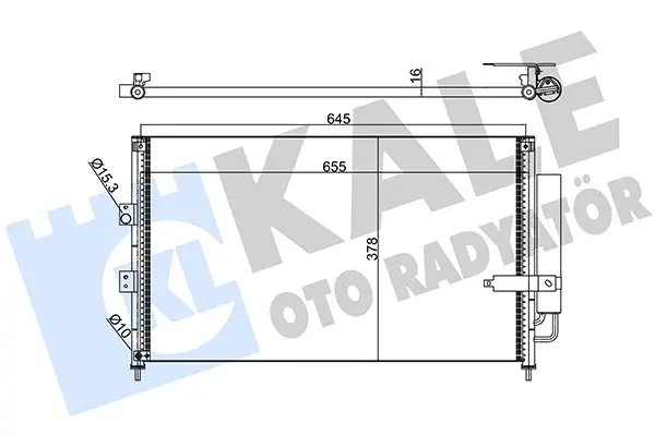 Радіатор кондиціонера Honda Civic VIII (05-13) 1.3i, 1.6i, 1.8i KALE OTO RADYATOR Kale oto radyator 386900 (фото 1)