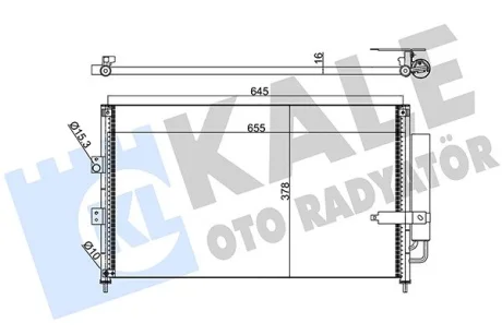 Радіатор кондиціонера Honda Civic VIII (05-13) 1.3i, 1.6i, 1.8i KALE OTO RADYATOR Kale oto radyator 386900