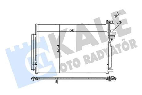 Радіатор кондиціонера Chevrolet Captiva (07-)/Opel Antara (07-) 2.4i, 3.0i, 3.2i KALE OTO RADYATOR Kale oto radyator 343310