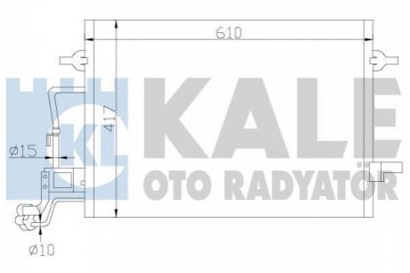 KALE VW Радиатор кондиционера Passat 00-,Skoda SuperB I Kale oto radyator 342920