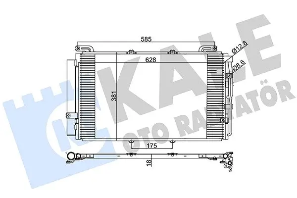 Радіатор кондиціонера Hyundai Matrix (01-) 1.6i, 1.8i KALE OTO RADYATOR Kale oto radyator 391300 (фото 1)