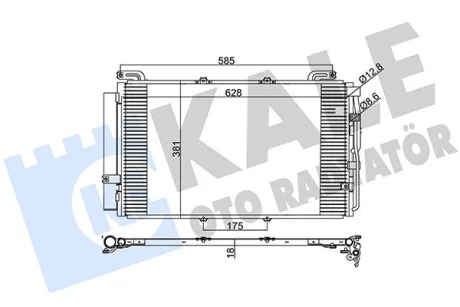 Радіатор кондиціонера Hyundai Matrix (01-) 1.6i, 1.8i KALE OTO RADYATOR Kale oto radyator 391300