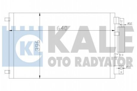 KALE NISSAN Радиатор кондиционера Qashqai 1.6/2.0 07- Kale oto radyator 388600