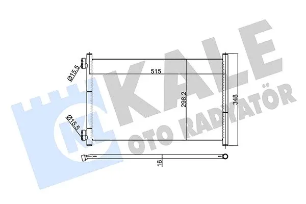 KALE FIAT Радиатор кондиционера Punto 1.3/1.9JTD 99- Kale oto radyator 350560 (фото 1)