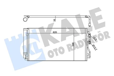 Радіатор кондиціонера BMW 1 F20 (11-), 3 F30 (12-), 4 F32 (13-), i3 (13-) KALE OTO RADYATOR Kale oto radyator 350530