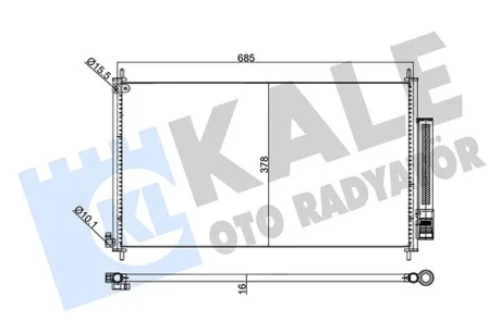 Радіатор кондиціонера Honda CR-V IV (12-) 2.0i, 2.4i KALE OTO RADYATOR Kale oto radyator 345720