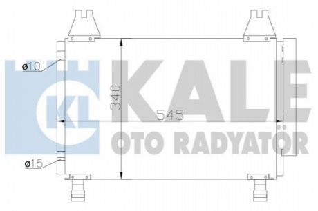 KALE TOYOTA Радиатор кондиционера Yaris 1.0/1.3 05- Kale oto radyator 390100