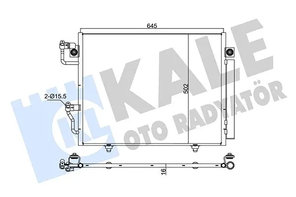 Радіатор кондиціонера Mitsubishi Pajero III (00-) KALE OTO RADYATOR Kale oto radyator 350630 (фото 1)