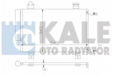 KALE SUZUKI Радиатор кондиционера Swift III,IV 05- Kale oto radyator 394000