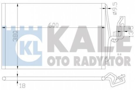 KALE OPEL Радиатор кондиционера Combo Tour,Corsa C Kale oto radyator 382000 (фото 1)
