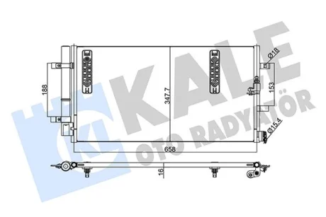 KALE VW Радиатор кондиционера Audi A4/5/6/7,Q5 07- Kale oto radyator 375800
