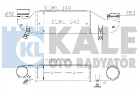 KALE FORD Интеркулер Fiesta IV,Focus 1.8D/TDCi 95- Kale oto radyator 346500