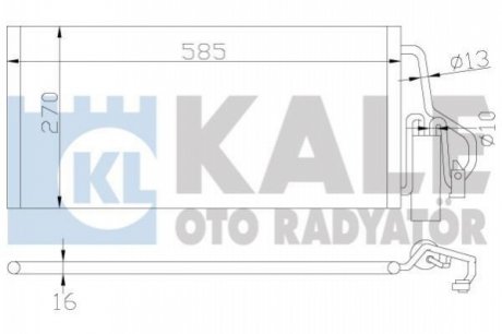 KALE OPEL Радиатор кондиционера Combo Tour,Corsa C Kale oto radyator 342915