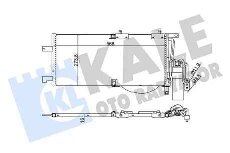 KALE OPEL Радіатор кондиціонера Combo Tour,Corsa C Kale oto radyator 342915