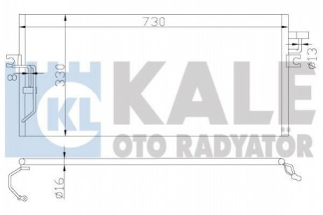 KALE NISSAN Радиатор кондиционера Primera P11 96- Kale oto radyator 388500