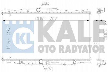 KALE HONDA Радиатор охлаждения Accord VII 2.0 03- Kale oto radyator 384100