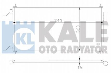 KALE HONDA Радиатор кондиционера CR-V III 2.4 06- Kale oto radyator 380700
