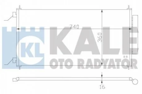 KALE HONDA Радиатор кондиционера CR-V III 2.4 06- Kale oto radyator 380700
