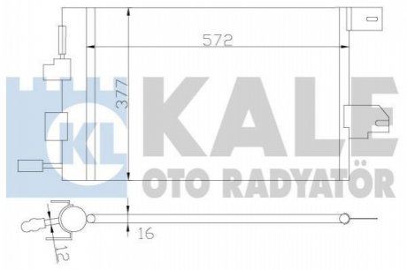 KALE OPEL Радиатор кондиционера Astra G,Zafira A Kale oto radyator 393300