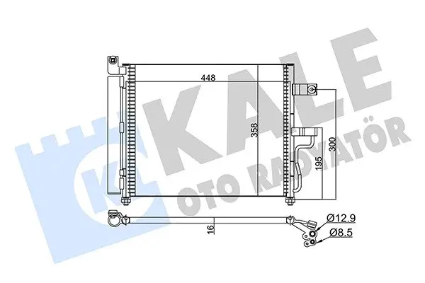 KALE HYUNDAI Радиатор кондиционера Accent II 00- Kale oto radyator 379100 (фото 1)