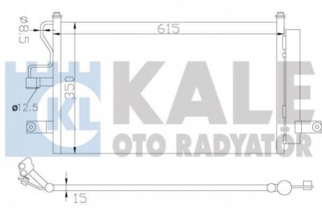 KALE HYUNDAI Радиатор кондиционера Accent II 99- Kale oto radyator 379000