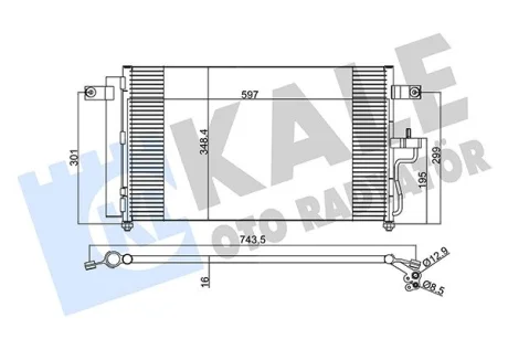KALE HYUNDAI Радиатор кондиционера Accent II 99- Kale oto radyator 379000