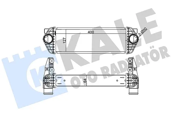 KALE FORD Интеркулер Transit Connect 1.8TDCi 06- Kale oto radyator 344920 (фото 1)