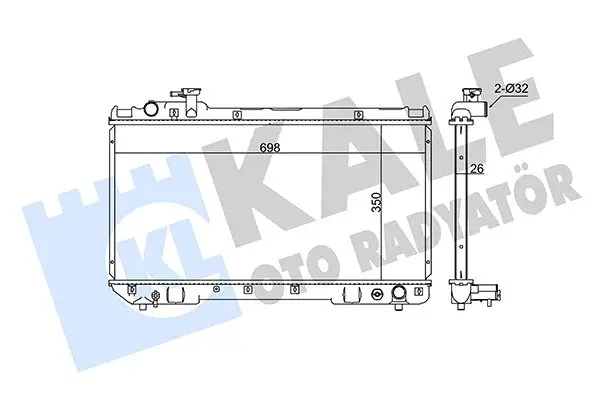 KALE TOYOTA Радиатор охлаждения RAV 4 I 2.0 94- Kale oto radyator 351915 (фото 1)