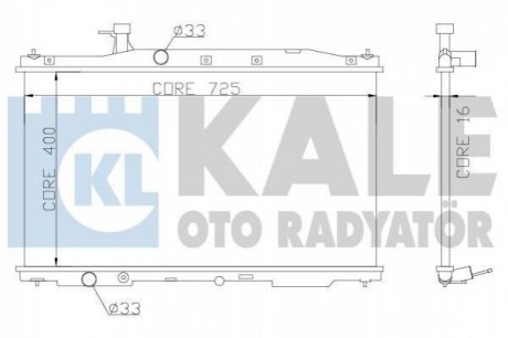 KALE HONDA Радиатор охлаждения CR-V III 2.4 07- Kale oto radyator 357300