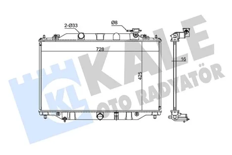 Радіатор охолодження двигуна (паяний) Mazda CX-5 KE (12-) 2.0i, 2.5i KALE OTO RADYATOR Kale oto radyator 347930