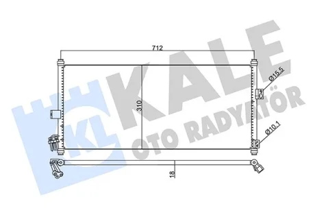 KALE NISSAN Радиатор кондиционера Almera II 00- Kale oto radyator 345790