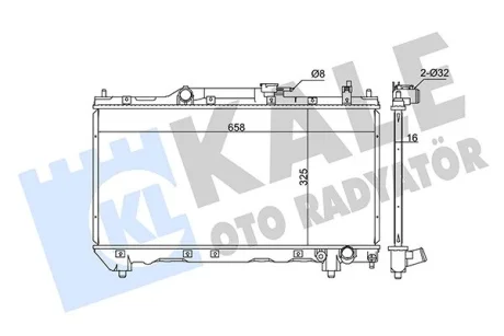 KALE TOYOTA Радиатор охлаждения Avensis 2.0 97- Kale oto radyator 342130