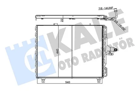 KALE DB Радиатор кондиционера E-Class W124 93- Kale oto radyator 354060