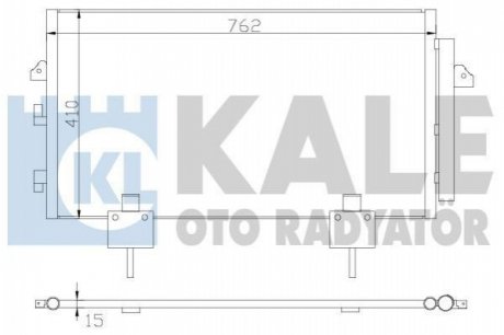 KALE TOYOTA Радиатор кондиционера Rav 4 II 00- Kale oto radyator 383400