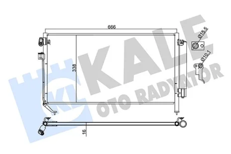 Радіатор кондиціонера Subaru Forester (02-) 2.0i, 2.5i KALE OTO RADYATOR Kale oto radyator 382900