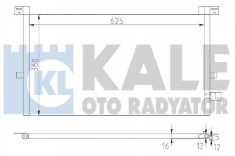 KALE FORD Радиатор кондиционера Mondeo III 02- Kale oto radyator 378700