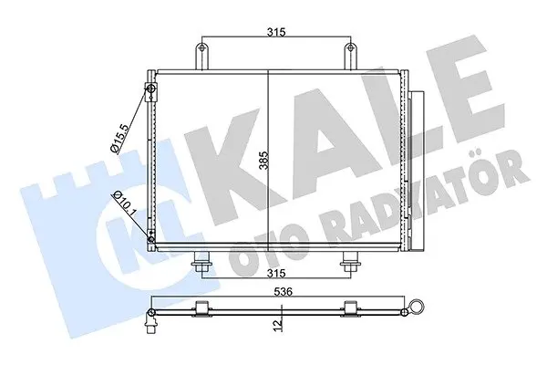 KALE SUZIKI Радиатор кондиционера Swift IV 10- Kale oto radyator 350640 (фото 1)