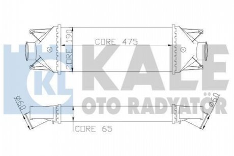 KALE FIAT Интеркулер Daily III,IV 2.3/3.0d 06- Kale oto radyator 347200