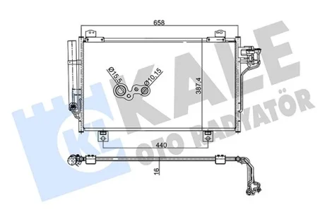 KALE MAZDA Радиатор кондиционера Mazda 3/6 12- Kale oto radyator 345505