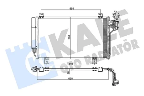 KALE MAZDA Радиатор кондиционера Mazda 3/6 12- Kale oto radyator 345495