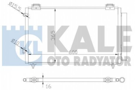 KALE TOYOTA Радиатор кондиционера Corolla 02- Kale oto radyator 383100 (фото 1)