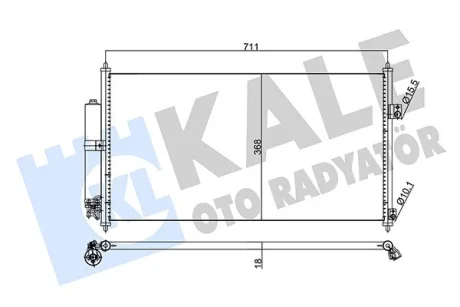 Радіатор кондиціонера Nissan X-Trail (01-08) 2.0i, 2.5i, 2.2 dCi KALE OTO RADYATOR Kale oto radyator 345795