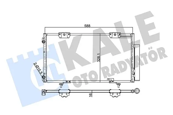 KALE TOYOTA Радиатор кондиционера Avensis 97- Kale oto radyator 345580 (фото 1)