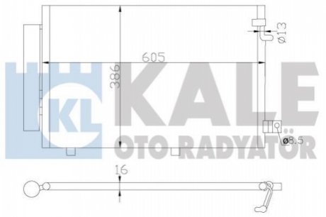KALE FORD Радиатор кондиционера Fiesta VI 08- Kale oto radyator 342860
