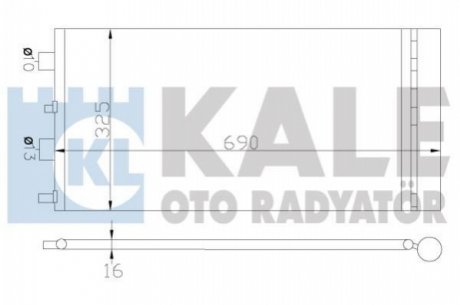 KALE RENAULT Радиатор кондиционера Duster 10- Kale oto radyator 342840 (фото 1)