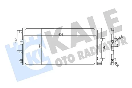 Радіатор кондиціонера Renault Duster (15-) 1.5 dCi KALE OTO RADYATOR Kale oto radyator 342840