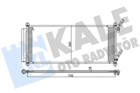 KALE HONDA Радиатор кондиционера Jazz II 03- Kale oto radyator 392000