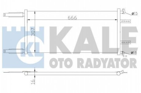 KALE FIAT Радиатор кондиционера 1.2/1.9D 01- Kale oto radyator 342850 (фото 1)