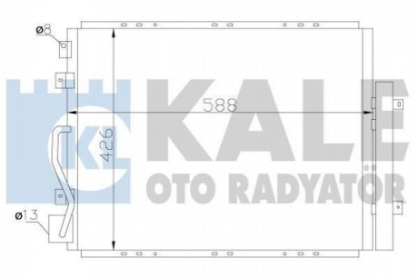 KALE KIA Радиатор кондиционера Sorento I 02- Kale oto radyator 342625
