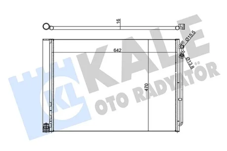 Радіатор кондиціонера BMW 5 F10 (10-) KALE OTO RADYATOR Kale oto radyator 342415